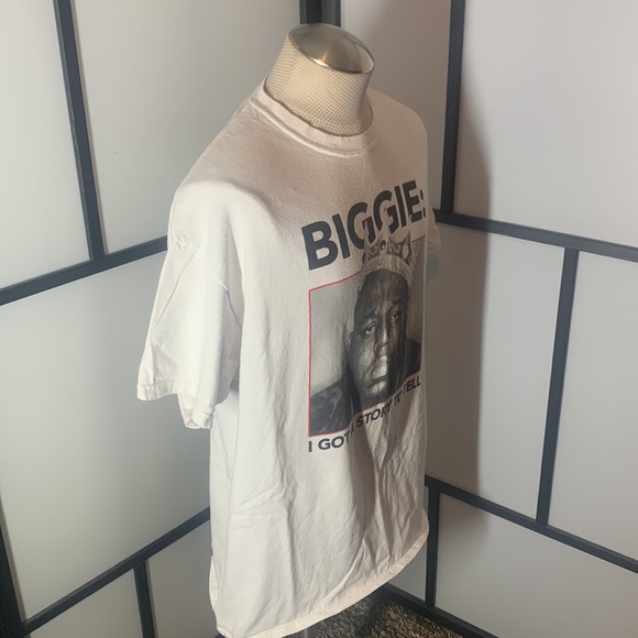 The Notorious Men's B.I.G. Biggie I Got A Story To Tell Big Poppa White T-Shirt - Picture 3 of 9